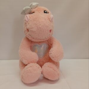 Kids Back Pack Pink Hippo Plush Carried Away by Stepping Stones.